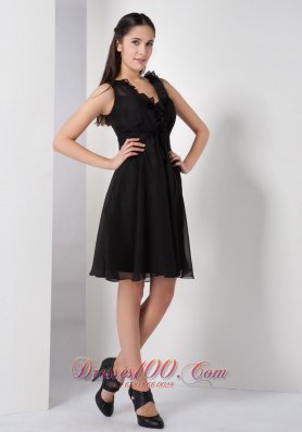 Chiffon A-line Straps Little Black Dress Trends