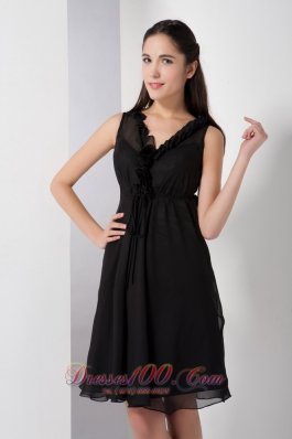 Chiffon A-line Straps Little Black Dress Trends