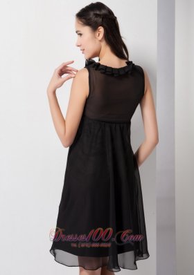 Chiffon A-line Straps Little Black Dress Trends