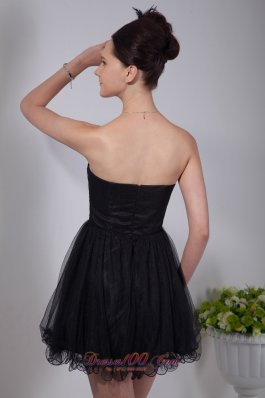 Sweetheart Beading Mini-length Homecoming Dress Black