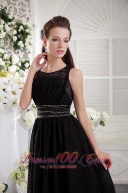 Nifty Scoop Bridesmaid Dress Knee-length Chiffon Beading