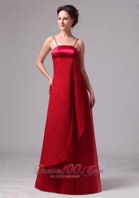 Wonderful Wine Red Mother Dress Spaghetti Straps Satin