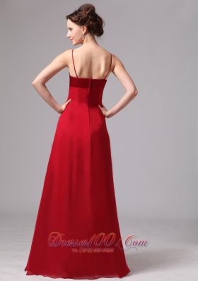 Wonderful Wine Red Mother Dress Spaghetti Straps Satin