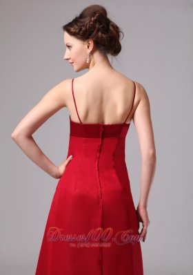 Wonderful Wine Red Mother Dress Spaghetti Straps Satin