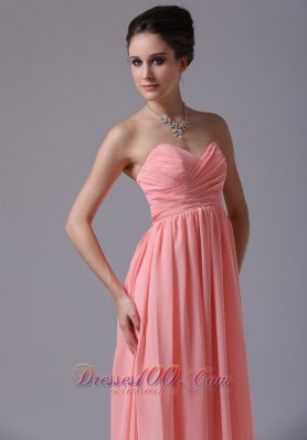 Watermelon Sweetheart Floor-length 2013 Prom Dress Ruched In Ann Arbor Michigan