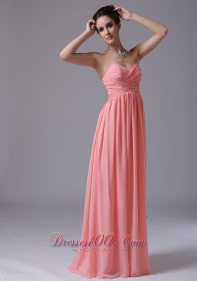 Watermelon Sweetheart Floor-length 2013 Prom Dress Ruched In Ann Arbor Michigan