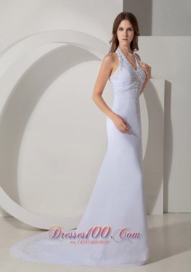 Wonderful Halter Wedding Dress Chiffon On Sale