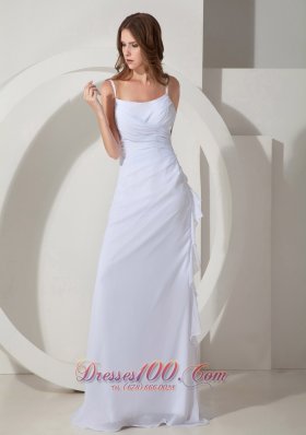 Beautiful Wedding Dress Straps Chiffon Ruched