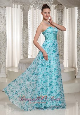 Special Printing Prom Holiday Gown Sweetheart Floor-length
