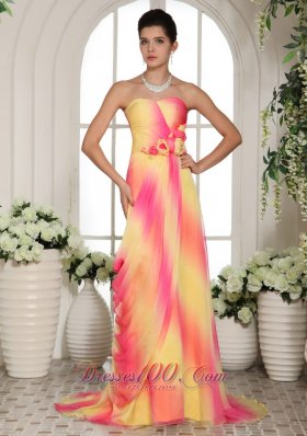 Multi-color Floral Sweetheart Maxi Gowns On Sale