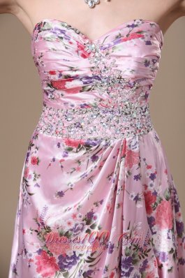 Print Beading Column Sweetheart 2013 Maxi Dress