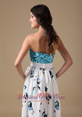 Prom Dress Multi-color Empire Strapless Pringting Sequin