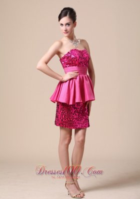 Stunning Beaded Paillette Over Skirt and Strapless Party Dress