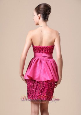 Stunning Beaded Paillette Over Skirt and Strapless Party Dress