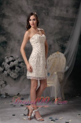 Champagne Homecoming Dress Taffeta Mini-length