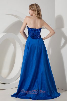 Detachable Royal Blue Prom Nightclub Dress Mini-length Sequins