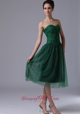 Dama Dresses Dark Green Sweetheart Tulle Short