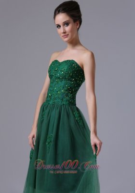 Dama Dresses Dark Green Sweetheart Tulle Short