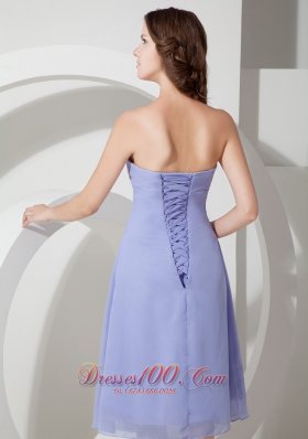 Tea-length Lilac Chiffon Dama Dress under 100