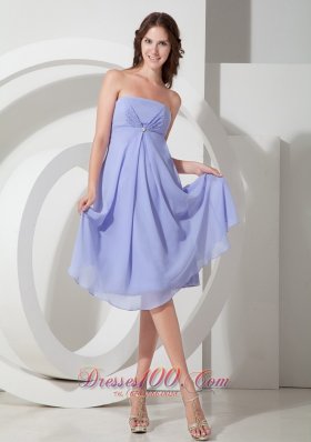 Tea-length Lilac Chiffon Dama Dress under 100