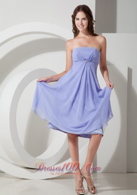 Tea-length Lilac Chiffon Dama Dress under 100