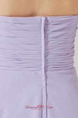 Handkerchief hem Lilac Mini-length Dama Bridesmaid Dresses