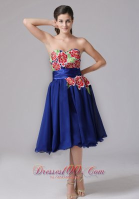 2013 Milford Connecticut Blue Appliques Decorate Sweetheart Prom Dress With Knee-length In 2013