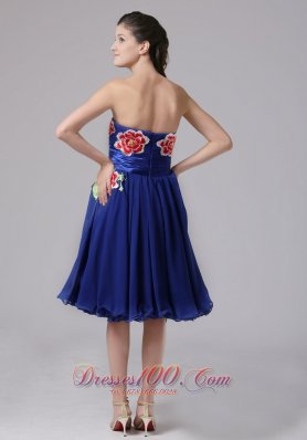 2013 Milford Connecticut Blue Appliques Decorate Sweetheart Prom Dress With Knee-length In 2013