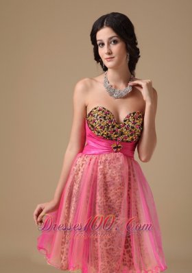 Multi-color Sweetheart Mini-length Organza Prom Nightclub Dress