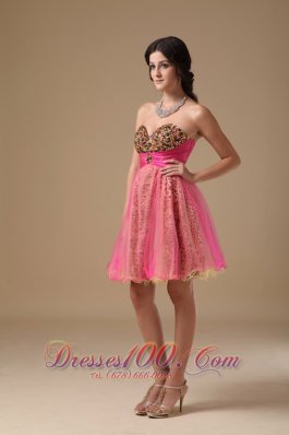 Multi-color Sweetheart Mini-length Organza Prom Nightclub Dress