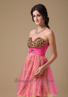 Multi-color Sweetheart Mini-length Organza Prom Nightclub Dress