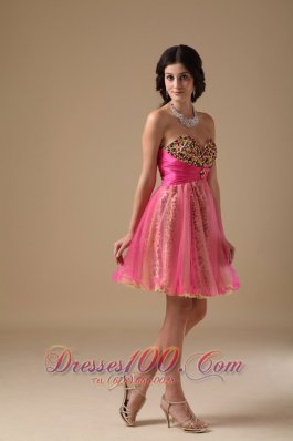 Multi-color Sweetheart Mini-length Organza Prom Nightclub Dress