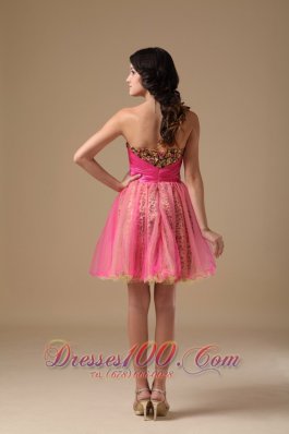 Multi-color Sweetheart Mini-length Organza Prom Nightclub Dress