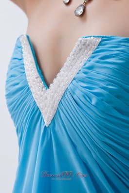 Layers Beading V-neck High-low Prom Dress
