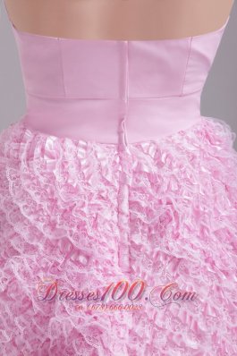 Lace Sweetheart Rhinestone Graduation Homecoming Dress