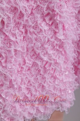 Lace Sweetheart Rhinestone Graduation Homecoming Dress