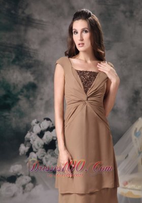 Brown Short Prom Homecoming Dress Mini-length Organza