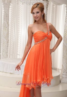 Ruffles Prom / Homecoming Dress Beaded One Shoulder