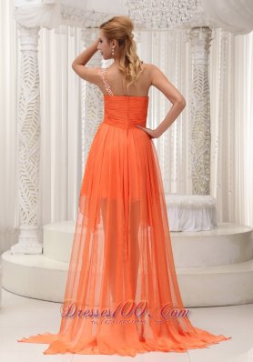 Ruffles Prom / Homecoming Dress Beaded One Shoulder