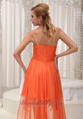 Ruffles Prom / Homecoming Dress Beaded One Shoulder