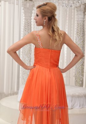 Ruffles Prom / Homecoming Dress Beaded One Shoulder