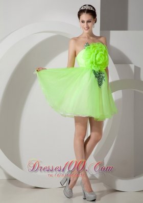 Flowers Front Bodice Short Prom Homecoming Dress