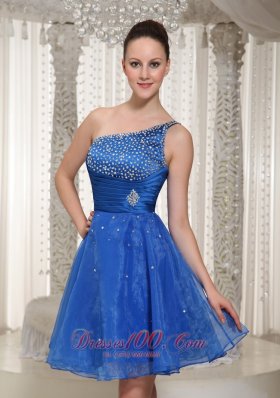 One Shoulder Beaded Homecoming Dress For Party