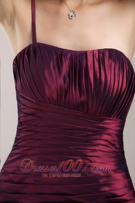 One Shoulder Knee-length Taffeta Ruffles Prom Dress