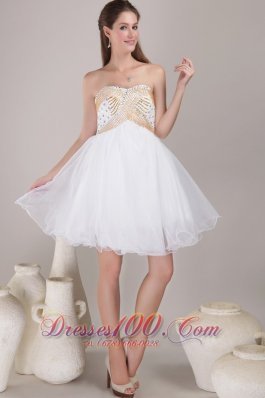 Princess Sweetheart Knee-length Beading Prom Homecoming Dress