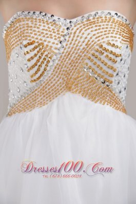 Princess Sweetheart Knee-length Beading Prom Homecoming Dress