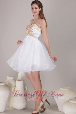 Princess Sweetheart Knee-length Beading Prom Homecoming Dress