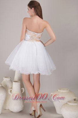 Princess Sweetheart Knee-length Beading Prom Homecoming Dress