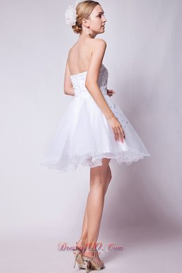 A-line Prom Dress Beading Mini-length