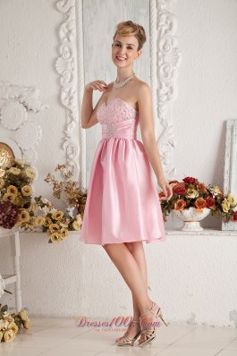 Short Prom Holiday Dress Beading A-line Knee-length